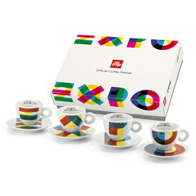 イリーギフトセット EXPO2015カプチーノカップ＆ソーサー4客セット