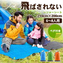ペグ付き 大きい レジャーシート 【カラビナ ＆ ポーチ付き 全3色】 撥水 210cm×200cm 丸洗い 留め具 持ち運び ピクニック アウトドア コンパクト