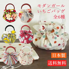 【送料無料】モダンガール いちごバッグ むす美 風呂敷 和雑貨 おしゃれ 日本製 メール便