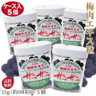 送料無料 郵送 梅肉 エキス 粒状 15g入×5ケース 飲み易さ◎便利な携帯ケース入 完熟 梅肉エキス 粒「サ…