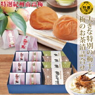 ギフト 送料無料 特選 紀州 南高梅 6包詰 健か梅 壽ぎ梅 梅のお茶漬 4食 詰め合わせ 特大 はちみつ梅 高…