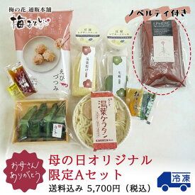 母の日オリジナル限定Aセット 2026 母の日 お祝い 梅の花 送料無料 冷凍 グルメ 豆腐 しゅうまい 湯葉揚げ 麩 まんじゅう グラタン チーズケーキ えびづつみ ローカロリー 低カロリー