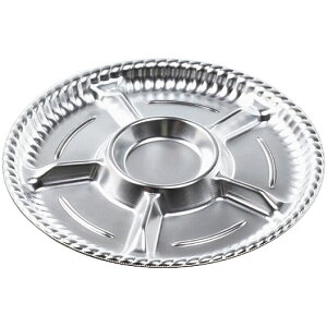 オードブル容器 ティアラプラッター丸30 本体 銀 セット(本体+蓋) T−プラッター丸−30嵌合高蓋 APエコ【キーワード】正月、ゴールデンウィーク、GW、お盆、円形、丸