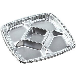 オードブル容器 ティアラプラッター230 本体 銀 セット(本体+蓋)T−プラッター230 嵌合高蓋 APエコ【キーワード】正月、ゴールデンウィーク、GW、お盆、円形、丸