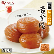 【紀州南高梅A級使用】元祖はちみつ梅干 黄金漬 500g サイズL ご自宅用｜果肉たっぷり＆まろやか甘味｜80…