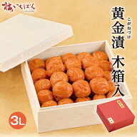 【紀州南高梅A級使用】黄金漬 650g 木箱入り｜高級はちみつ梅 ギフト用｜果肉たっぷり 国産梅