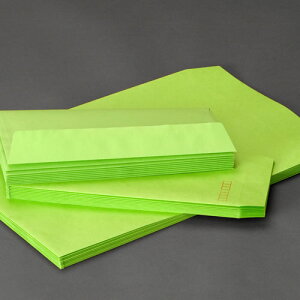 封筒 長3 長3封筒 カラー 10色有 薄め70gm2 A4三つ折 100枚