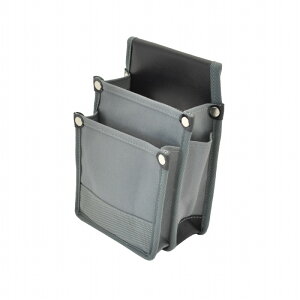 【 マルキン印 】YK2-4 灰【小型タイプ 補強付き】 腰袋 帆布腰袋(道具袋)【ゆうパケット可】6号帆布仕様 切込入りでY型ハーネスに装着可能な腰袋