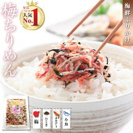 【送料無料】 ふりかけ 梅ちりめん ( カリカリ梅 使用 梅入り ソフトふりかけ ） 小魚 海鮮 珍味 【 ご飯…