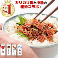 【送料無料】 ふりかけ 梅ちりめん ( カリカリ梅 使用 梅入り ソフトふりかけ ）85g×3個 小魚 海鮮 珍味…
