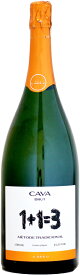 【クール配送】【マグナム瓶】 ウ・メス・ウ・ファン・トレス 1+1=3 ブリュット NV 1500ml (スパークリングワイン)