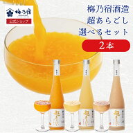 【スーパーSALE 15％OFF】【公式】 超あらごし 選べるリキュールセット 500ml×2本 梅酒 みかん酒 パイン…