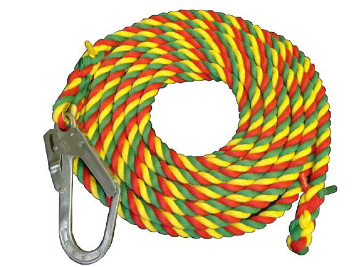介錯ロープ/ロープ/フック付ロープ/エステル製介錯ロープ ラスタ １２ｍｍ×３M ロープのUMESHIMA 