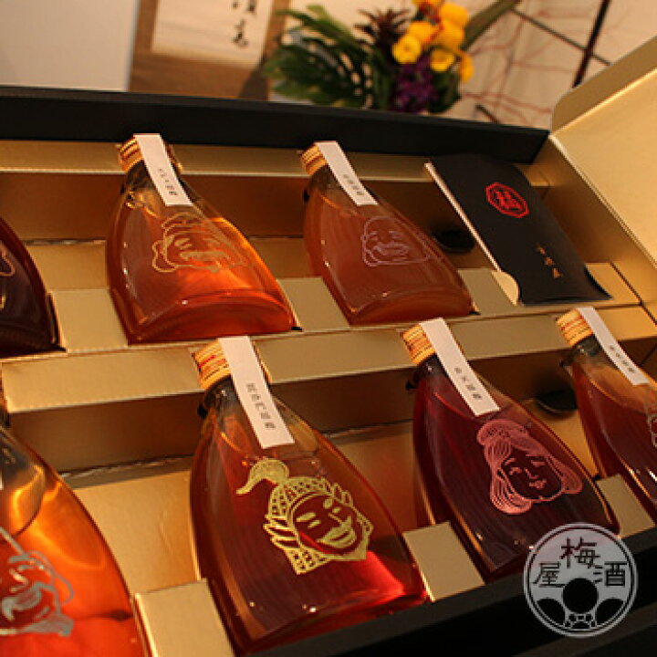 楽天市場】七福宝箱ギフト 福梅ミニボトル150ml×7本セット梅酒 ミニ  