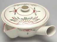 【B級品】赤絵菊　平急須（茶こし無し）　[普段使いの食器]