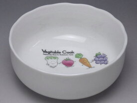 【B級品】Vegitable　Cook　波淵クリームU型小鉢(φ116)　[普段使いの食器]