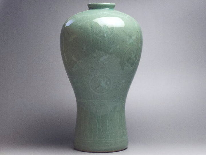 楽天市場】【B級品】丸紋鶴 高麗青磁飾り壺(高さ288)(商品によって 