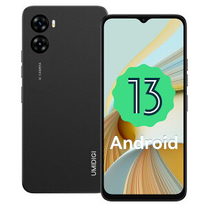 UMIDIGI G3 Plus Android 13 �X�}�[�g�t�H���{�� 8GB RAM�i4GB+4GB)+128GB ROM Unisoc T606�I�N�^�R�A �X�}�z �{�� 6.52 FHD+�t���X�N���[�� 16MP+8MP�f���A��AI�J���� 5150mAh AI��F�� �T�C�h�w��F�� OTG�Ή� �Z�K�F��