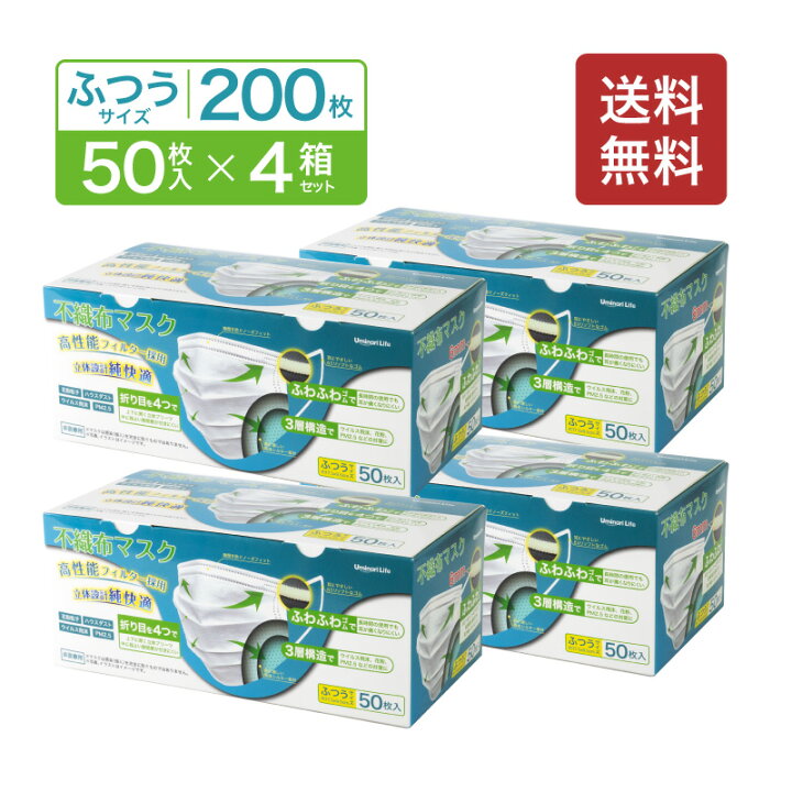 楽天市場】マスク 50枚 不織布 立体 夏用 快適 ふつうサイズ 激安 