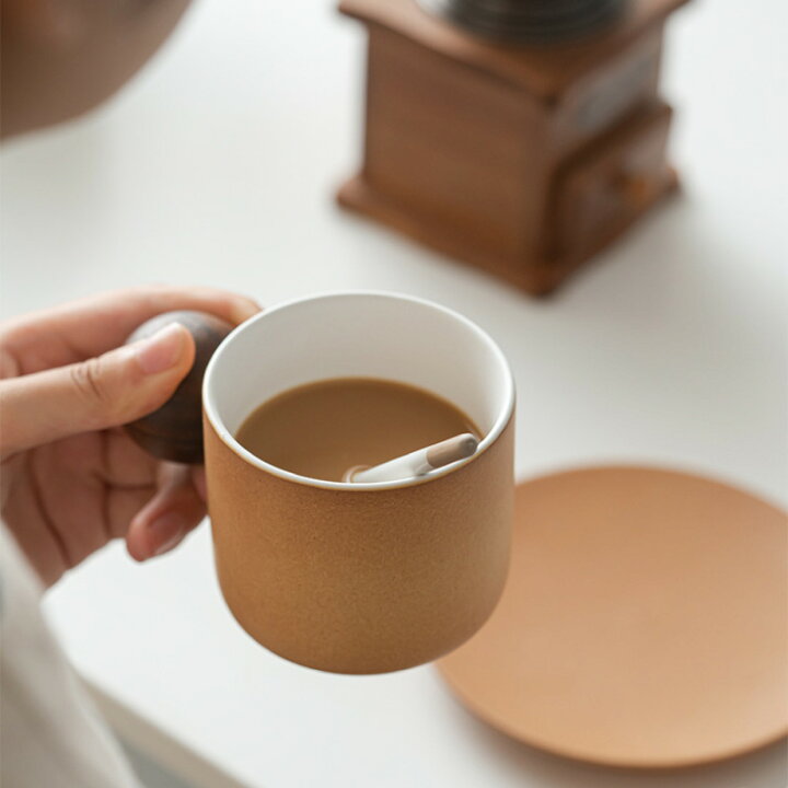 楽天市場】【送料無料】コーヒーカップ 北欧風 ソーサー付き 木球  