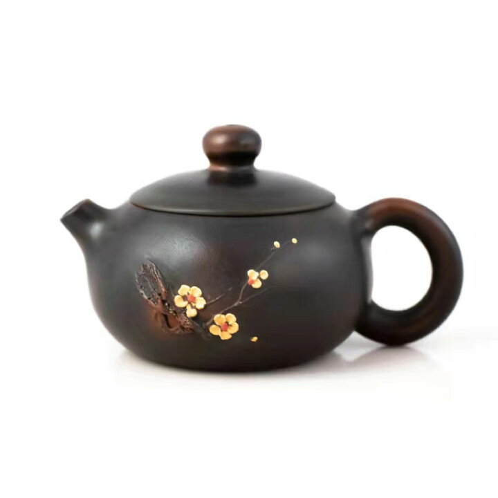 中国茶器 急須 茶色 走り回っ 