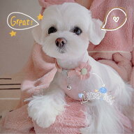 【送料無料】犬首輪 抜けない 痛くない おしゃれ 太陽の花 フラワー 鈴付き 手作り 軽い 柔らかい かわい…