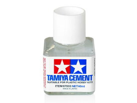 タミヤ(TAMIYA) メイクアップ材シリーズ No.3 タミヤセメント(角びん) 40ml 模型用接着剤 87003
