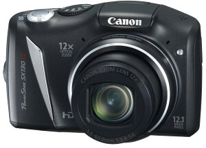 Canon �f�W�^���J���� Powershot SX130IS �u���b�N PSSX130IS(BK) 1210����f ���w12�{ ���w28mm 3.0�^�t��