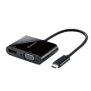 GR hbLOXe[V USB-C HDMI ϊ TYPE-C - HDMI  VGA (D-sub15s) ϊA_v^ ubN AD-CHDMIVGA HDMIP[u Zbg