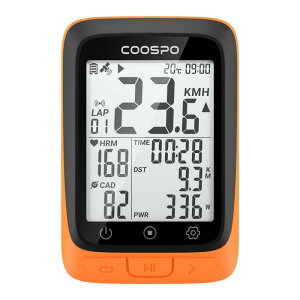 COOSPO サイクルコンピュータ GPS サイコン サイクリングコンピュータ 無線 ワイヤレス 自転車スピードメーター バッテリー内臓 Bluetooth5.0ANT+対応 ケイデンススピードセンサー連続 IP67級防