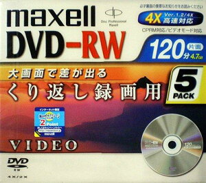 �}�N�Z�� �^��pDVD-RW 120�� CPRM�Ή� 5�� DRW120B.1P5S