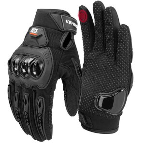 KEMIMOTO バイク グローブ 夏 春 メッシュ スマホ対応 夏用グローブ バイク手袋 バイク用グローブ オールシーズン レディース メンズ オートバイ 作業 登山 KM8002