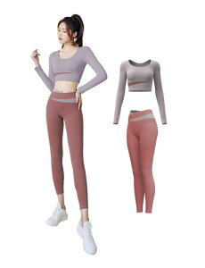 Seeya(シーヤ) ヨガウェア レディース 上下 セット トップス スポーツブラ カップ付き レギンス ジム スポーツウェア おしゃれ 可愛い