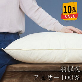 2個目半額！1個1607円★枕 43×63cm フェザー100％ 綿100％生地 まくら 羽根枕 43×63cm 羽毛枕 マクラ 羽枕 羽毛まくら 贅沢なホテル仕様 おすすめ 安眠 快眠 高級 枕まくら いびき防止 羽毛 フェザー 枕 男 女 ピロー 人気 肩こり 枕 首 レギュラーサイズ 標準サイズ