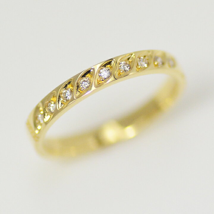 楽天市場】【500円クーポン配布中】K18 ダイヤモンド 0.09ct リング 