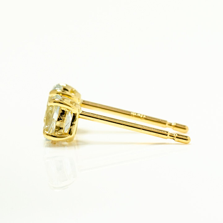 楽天市場】ポイント5倍 スタッドピアス アクアマリン ゴールド K18 