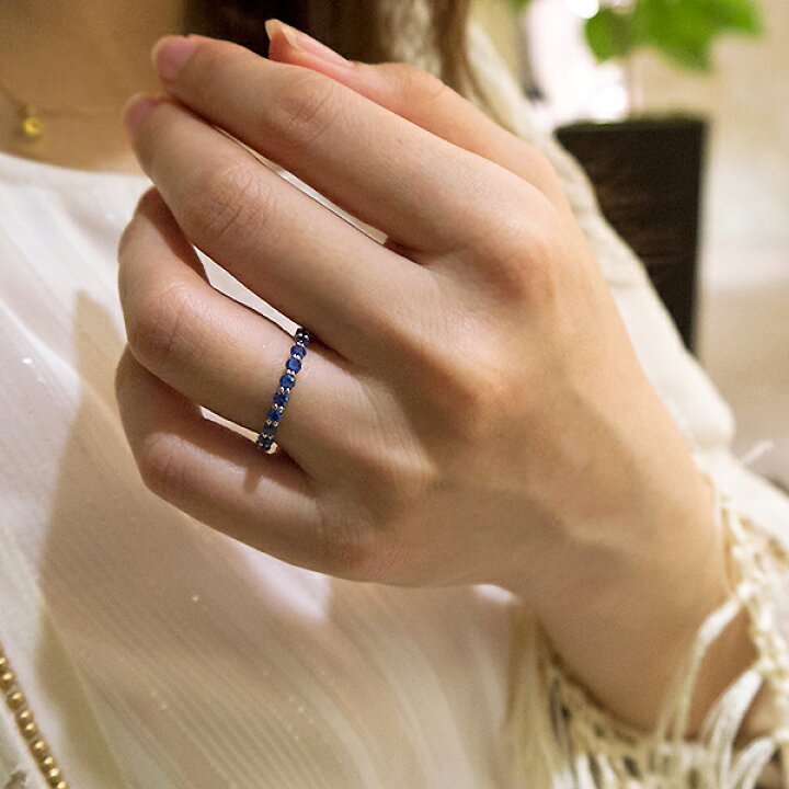 楽天市場】フルエタニティーリング ブルーサファイア 1.8ct ゴールド  