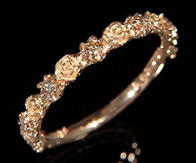 K18 ブラウンダイヤモンド バラモチーフ リング 「rosa」 プラチナ900・K10選択可 クリスマス Xmas