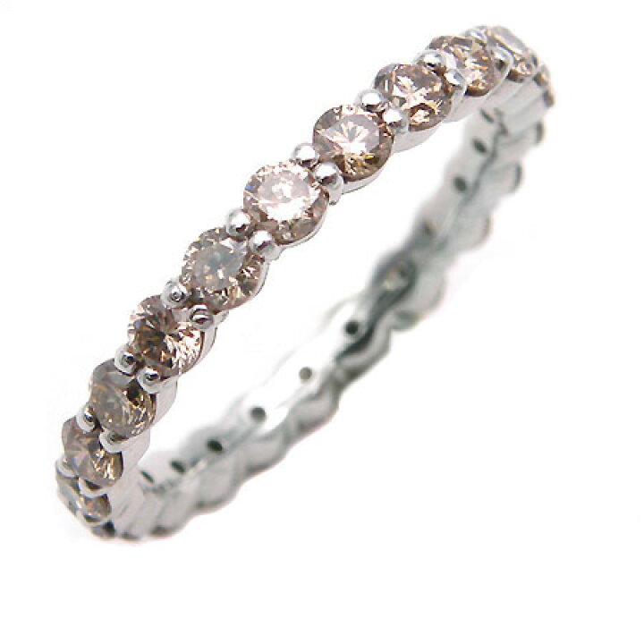 楽天市場】K18 ブラウンダイヤモンド 1.2〜1.5ct フルエタニティリング 