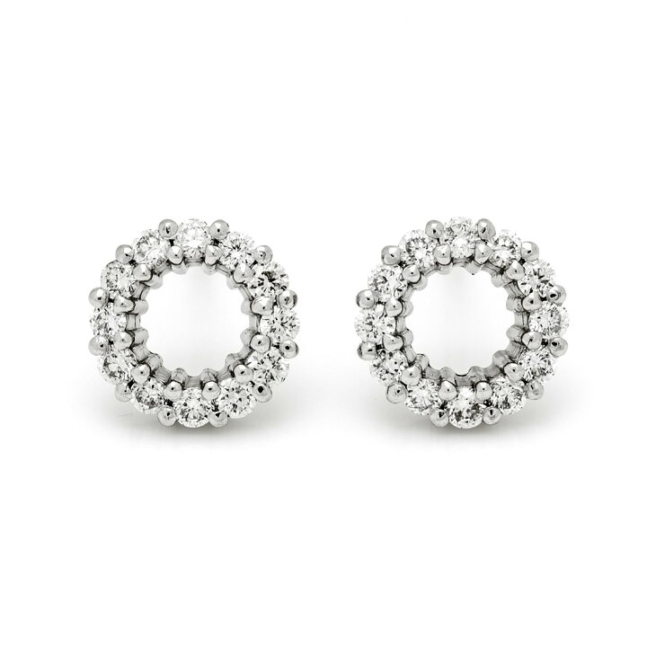 楽天市場】スタッドピアス ダイヤモンド 0.24ct 「halo」 プラチナ900 