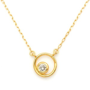 ���������}���\��800�~�N�[�|�� �l�b�N���X �_�C�������h 0.07ct �uCircle�v �S�[���h K18 �v���`�i900�EK10�I���� �A�Y�L�`�F�[��