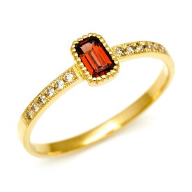 500円クーポン配布中 リング ガーネット ダイヤモンド 「grazia」 ゴールド K18 プラチナ900・K10選択可
