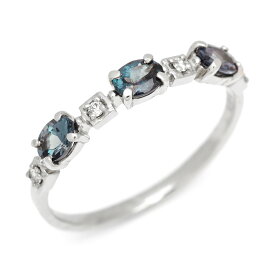 週末限定500円クーポン リング カラーチェンジガーネット ダイヤモンド 「purezza」 ゴールド K18 プラチナ900・K10選択可