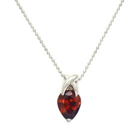 週末限定500円クーポン ペンダント ガーネット ペアシェイプ シルバー925