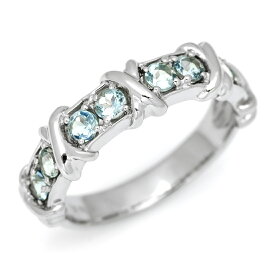 週末限定500円クーポン リング アクアマリン シルバー925