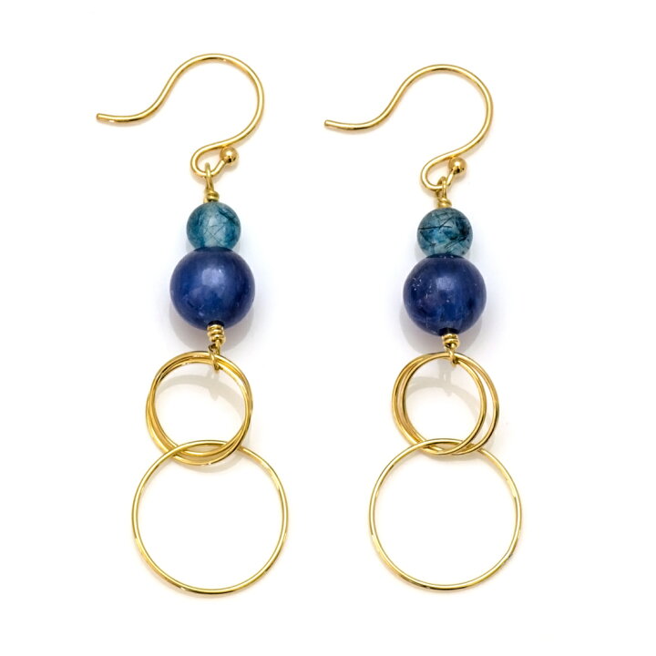 楽天市場】フックピアス イヤリング カイヤナイト アクチノライトイン