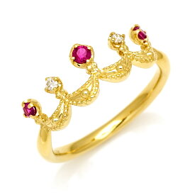 週末限定500円クーポン リング ルビー ダイヤモンド 「regina」 ゴールド K18 プラチナ900・K10選択可