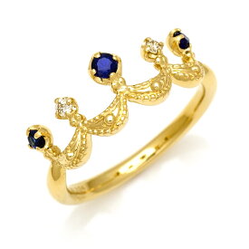 週末限定500円クーポン リング ブルーサファイア ダイヤモンド 「regina」 ゴールド K18 プラチナ900・K10選択可