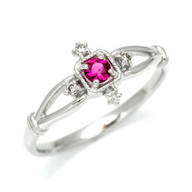 週末限定500円クーポン リング ルビー ダイヤモンド 「portagioie」 ゴールド K18 プラチナ900・K10選択可 クリスマス Xmas