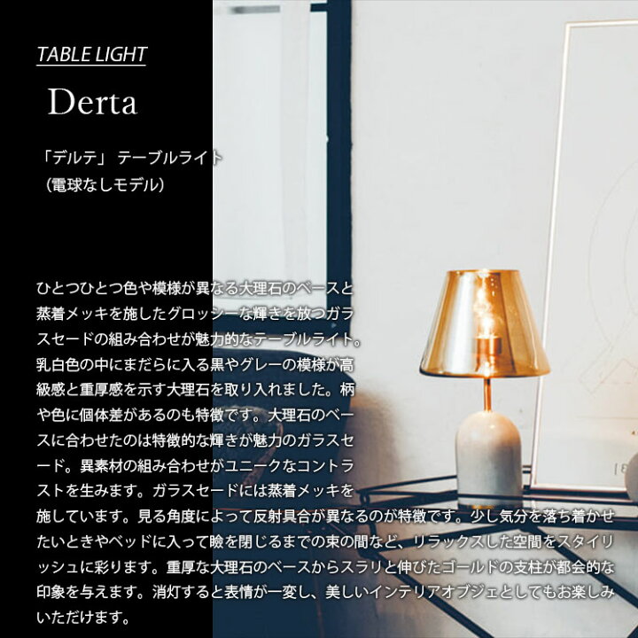 楽天市場】INTERFORM インターフォルム Derta デルテ テーブルライト 